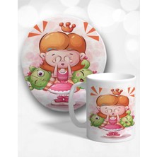 Oyun Zamanı Oval Bilek Destekli Mouse Pad ve Kupa Bardak Seti