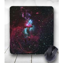 Galaksi Baskılı Kare Bilek Destekli Mouse Pad