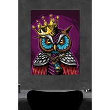 Kral Baykuş Ahşap Poster (27X18)