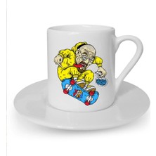 Breaking Bad Walter White Baskılı Beyaz Türk Kahvesi Fincanı
