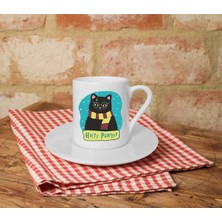 Hairy Pawter Baskılı Beyaz Türk Kahvesi Fincanı 2