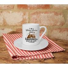 Hogwarts Baskılı Beyaz Türk Kahvesi Fincanı