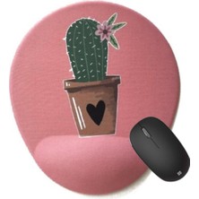Cactus Bılek Desteklı Mouse Pad - Pembe