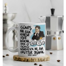 Sartre Art "nazım Hikmet Şiirli"baskılı   Özel Tasarım Kupa Bardak