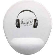 Headphone Oval Bilek Destekli Mouse Pad