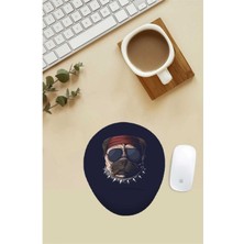 Asi Pug Desenli Bilek Destekli Mouse Pad