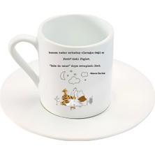 Winnie The Pooh Yazılı Karakter Baskılı Türk Kahve Fincanı