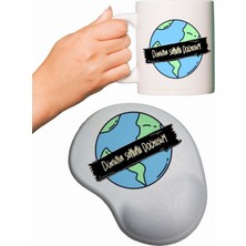 Dünyanın Sonuna Doğmuşum Baskılı Mouse Pad + Kupa Bardak Mug