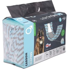 M-Pets Karbonlu Diapers Erkek Köpekler Için Külot Bez 55-85 cm Xxl 18'li