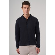 Morven  Erkek Lacivert Trend Polo Yaka Gömlek Triko