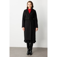 Ekol Beli Kuşaklı Kruvaze Kaşe Kaban 6053-26K