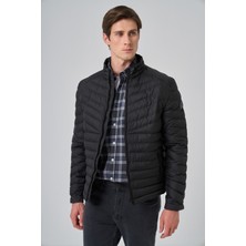 Morven  Erkek Siyah Polyester Kısa Kapitone Mont