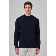 Morven  Erkek Lacivert Trend Bisiklet Yaka Rayon Triko