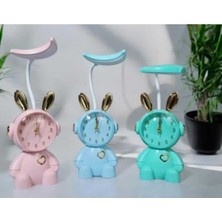 Menuzer Tavşan & Ayıcık Şirin Saatli Çocuk Masa ve Gece Lambası
