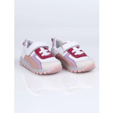 World Kids 2022 Hakiki Deri Spor Ayakkabı P. Beyaz-Pudra - 30