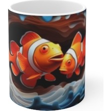 TG Design Kişiye Özel 3D Balık Temalı Baskılı Kupa Bardak