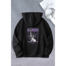 Ciel Lune NEVERMIND Nevermind Unisex Kadın Erkek NewYork Şimşek Modeli Oversize Sweatshirt