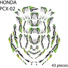 Grippatch HONDA PCX-125 (2025) ile Uyumlu 43 Parça Tank Pad Seti GC40-B-S