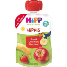 Storemax Hipp Organik Çilekli Muzlu Elma Püresi 100 gr