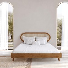 Renazzo Padova Hazeran Ahşap Ceviz  Karyola | Kolay Kurulum