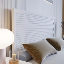 Renazzo Alaz Model Beyaz Renk Ahşap Tek Başlık ( Yty )