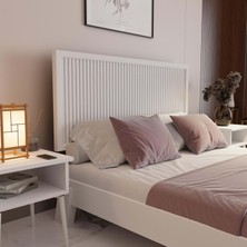 Renazzo Alaz Model Beyaz Renk Ahşap Tek Başlık ( Dikey )