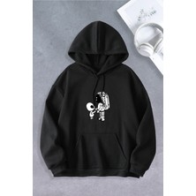 Nevermind Unisex Kadın Erkek Uzaylı Astronot Baskılı Oversize Sweatshirt