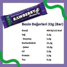 Storemax Rawberry Blueberry Şeker Ilavesiz Vegan Glütensiz Kuruyemiş Bar (Kutuda 15 Adet)