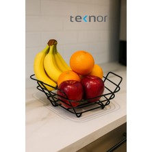 Teknor 2'li Üçgen Sepet, Meyve Sepeti, Ekmek Sepeti, Modern Tel Sepet