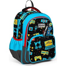 Storemax Siyah Mavi Gamer Ilkokul ve Günlük Sırt Çantası - Erkek Çocuk