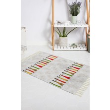 Zethome Banyo Halısı Dijital Baskılı Banyo Paspası 50X80 Polyester Kaymaz Tabanlı Duş Paspası Africa