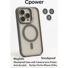 iPhone 15 Pro Kılıfı, Kaliteli Kamera Lens Koruyucu Dahil, Magsafe Uyumlu Darbe Dayanaklı, 3 Renk
