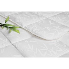 Storemax Bambu Çiçek DESENLI%100 Pamuk Bebek Yorgan, Beyaz, Bebek (95X145 Cm)