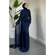 Merven Akyüz Mari Jan Jan Kumaş Balık Abiye Lacivert