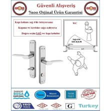 2019 Wc Banyo Kapı Kolu - Mat Nikel - 1 Takım Ön ve Arka - Sağ