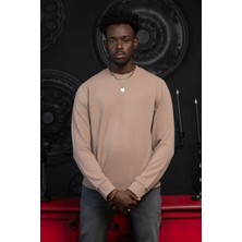 Dorss Regular Fit Armürlü Bisiklet Yaka Likralı Mevsimlik Sweatshirt