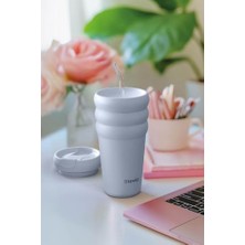 Storemax 3 Bubble Two-Cap Straw Tumbler Çelik Termos 600 ml Zen Blue ST-246