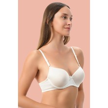 Moda Şahsenem Beyaz Dolgulu Mikro Tek Sütyen