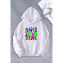 Ciel Lune NEVERMIND Unisex Kadın Erkek Still Desenli Baskılı Oversize Sweatshirt