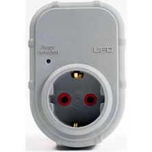 Storemax Ufo Yeni Tekli Akım Korumalı Topraklı Priz, Sürekli Koruma, 16A 250V, Max 3500W Aşırı Yük Koruması (Gri)