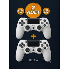 Kensa Ps 4 Joystick Tablet Telefon Pc Uyumlu Titreşimli Oyun Kolu 2 Adet - Şarj Kablo Hediyeli