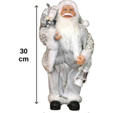 Yılbaşı Noel Baba Figür 30 cm Yılbaşı Süsü Seti