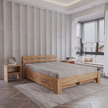 Renazzo 4 Çekmeceli Atlantik Letto Mdf Karyola | Tek ve Çift Kişilik Yatak Uyumlu, Kolay Kurulum