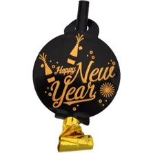 Dodomar Kaynana Dili Parti Düdüğü Yılbaşı 6lı Siyah Gold