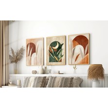 Bestablo 3 Parça Çerçeveli Dekoratif Boho Ahşap Tablo Seti, Ev Dekoru Bestablo