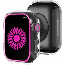 Storemax Se 6 5 4 44MM Kasa Kılıf Neon Sert Şeffaf Tam Kaplayan Kılıf Koruyucu Kılıf Parlak Renkli Se 6 5 4 44MM ile Uyumludur