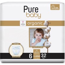 Storemax Pure Baby Organik Pamuklu Cırtlı Bez 4'lü Paket 6 Numara Xlarge 128 Adet
