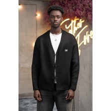 Akçaylar Oversize V Yaka Düğme Kapamalı Salaş Model Hırka