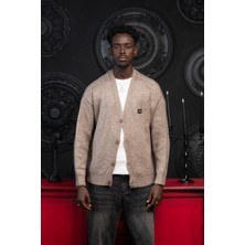 Akçaylar Oversize V Yaka Düğme Kapamalı Salaş Model Hırka