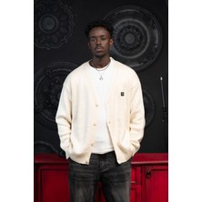 Akçaylar Oversize V Yaka Düğme Kapamalı Salaş Model Hırka